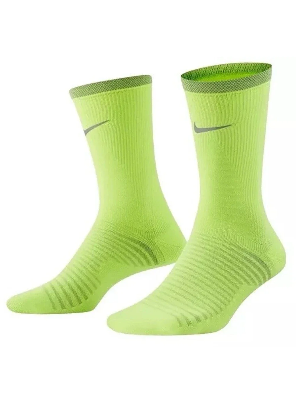 Nike Spark Lightweight Reflective Crew Socks Gym Workout Volt Neon Unisex M NEW